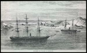 Image: Ships in Iceland (Congress and Polaris at Goodhavn), Engraving